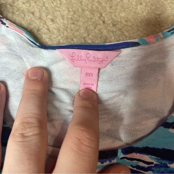 Lilly Pulitzer Tammy UPF 50 Pier Pressure Boat Print French Terry Tunic Dress - Picture 4 of 4